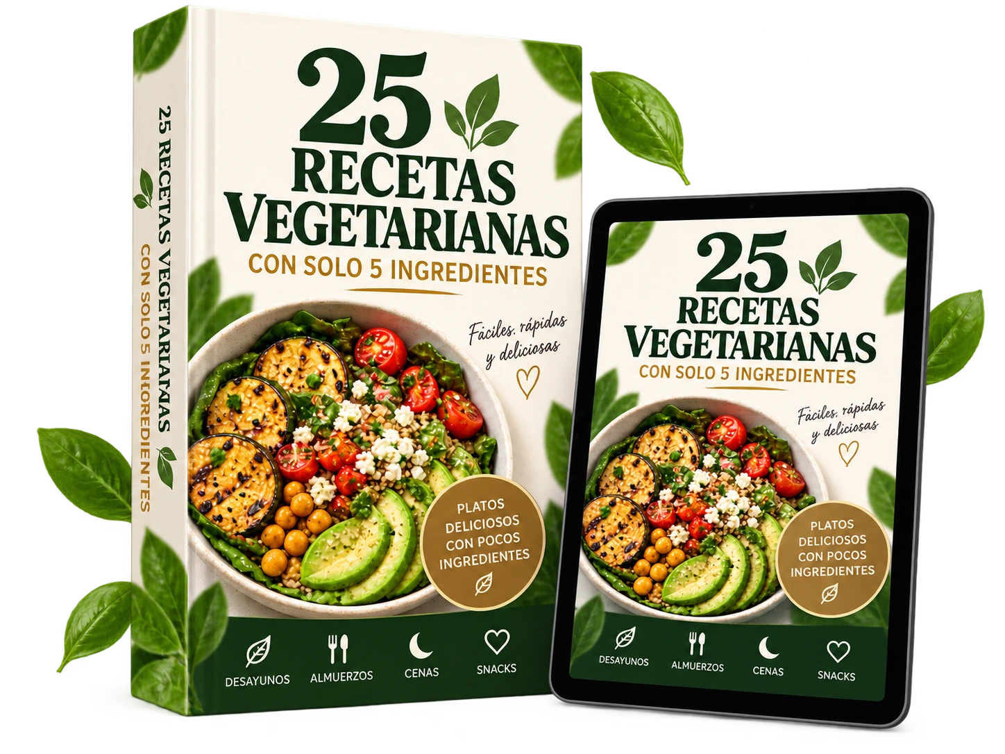 Bono 1: 25 recetas vegetarianas con solo 5 ingredientes